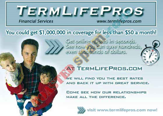 toastedspam.com termlifepros.com 0001 - 2003-11-25	insurance - www.termlifepros.com/landing.php mailto:michael@mscc2.com 773-549-2450